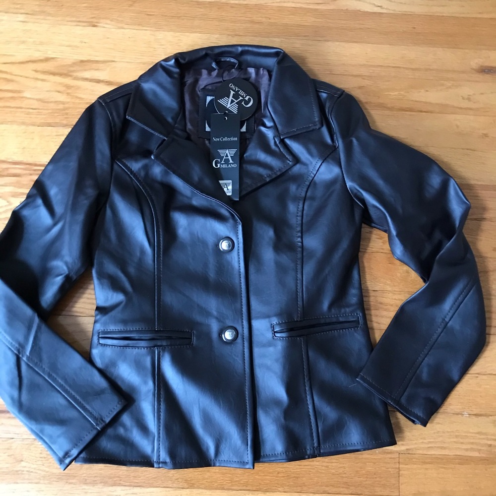 AG Milano faux leather jacket